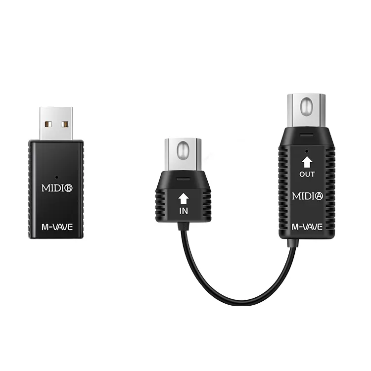 M-VAVE Wireless MIDI Adapter Bluetooth MIDI System 5-Pin Interface Low Latency