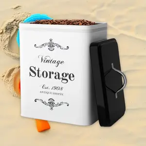 Amici Home,Vintage Metal Canister,208oz,Trending Kitchen Decor,TikTok Hot Sale,Metal Canister for Flour Sugar