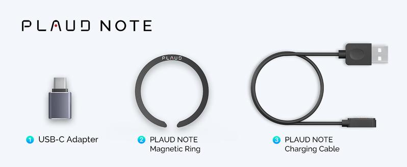 PLAUD Note Voice Recorder Accessory Kit Set, Includes 2FT Magnetic USB Charging Cable, Magnetic Ring, and USB Type-C Adapter, Compatible with PLAUD Note AI Recorder PLAUD Note Voice Recorder Accessory Kit Set, Includes 2FT Magnetic USB Charging Cable, Magnetic Ring, and USB Type-C Adapter, Compatible with PLAUD Note AI Recorder