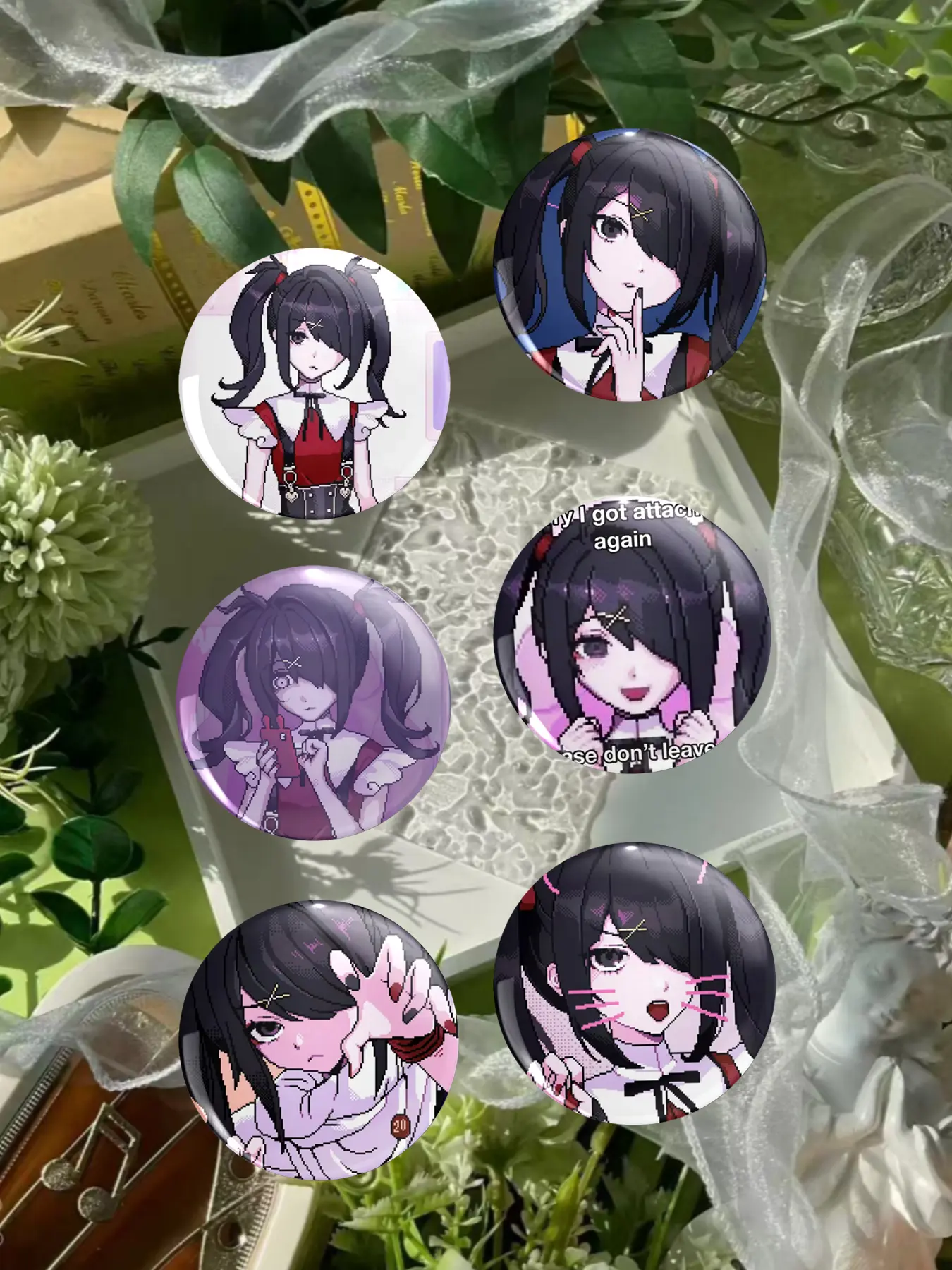 Anime Girl Character Badge Set, Cute Pin Brooch Collection, Decorative Accessories for Bags and Clothes, Creative DIY Gift Idea, Collectible Pins