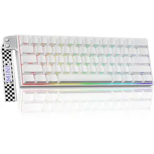 Aula MINI60 HE PRO - 60% Mechanical Gaming Keyboard , Hall Effect   Hot Swappable, Rapid Trigger Mode, 8000 Hz Polling Rate, 60 Percent Compact Design (White)