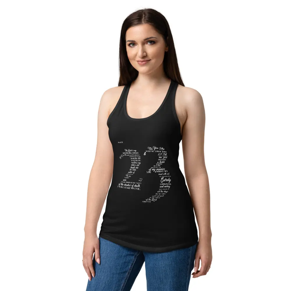 Psalm 23 Women’s fitted racerback tank top