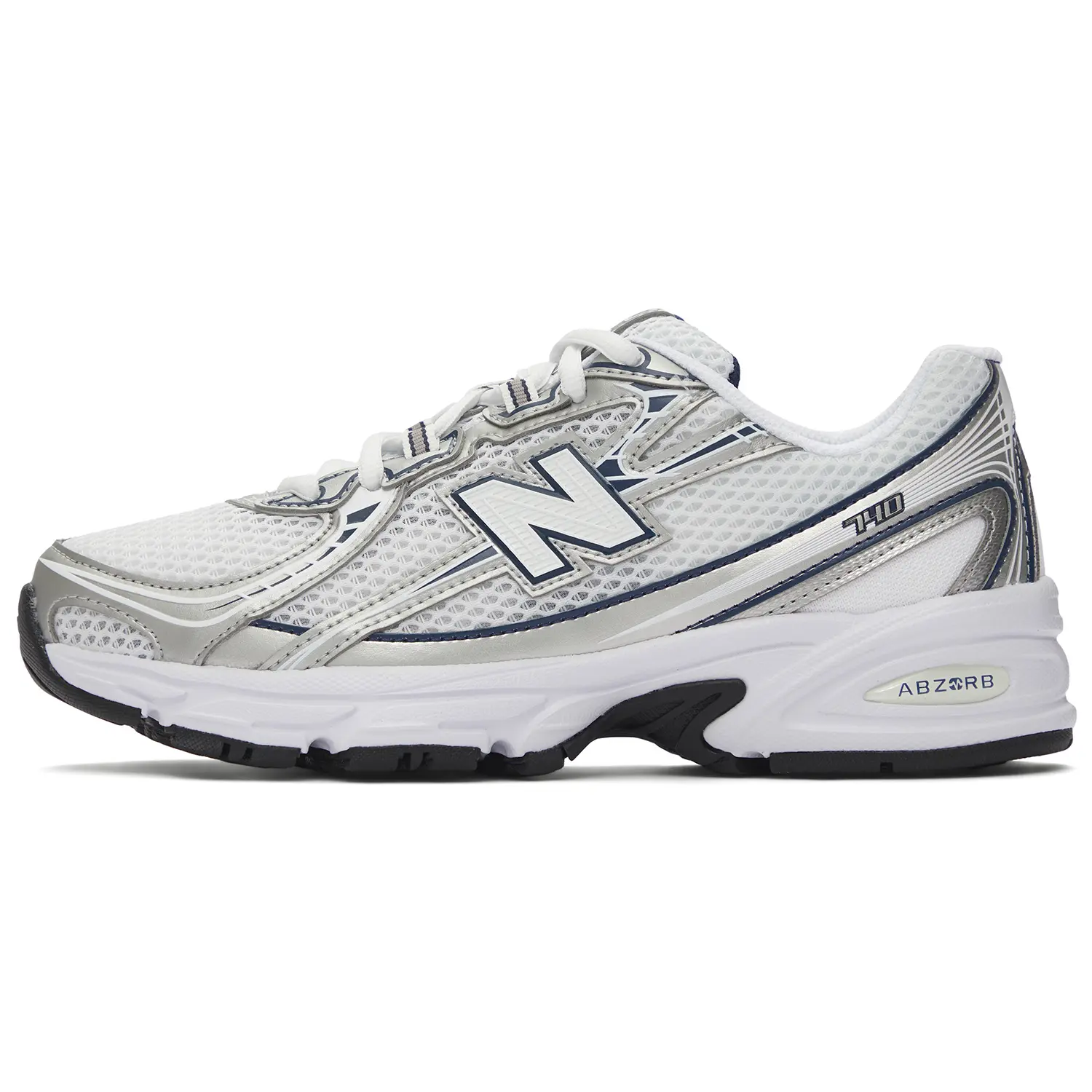 New Balance 740v2 Athletic Shoes - 'White, Navy, Shadow Grey' Colorway, Hoopshoes, Sports Shoe, Gym Shoe