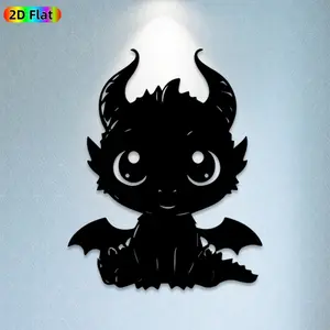 1pc Baby Dragon Metal Wall Art,Baby Dragon Statue Mural, Ideal Gift for Halloween, New Year, Mythical Creature Enthusiasts, Rust-Resistant Metal Wall Decor Wall Sculptures, Perfect for Home Wall & Garden Fence Mythical Art Enthusiasts
