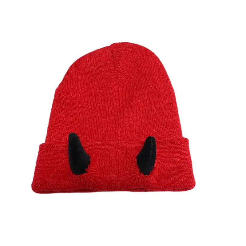 Red hat with black horns