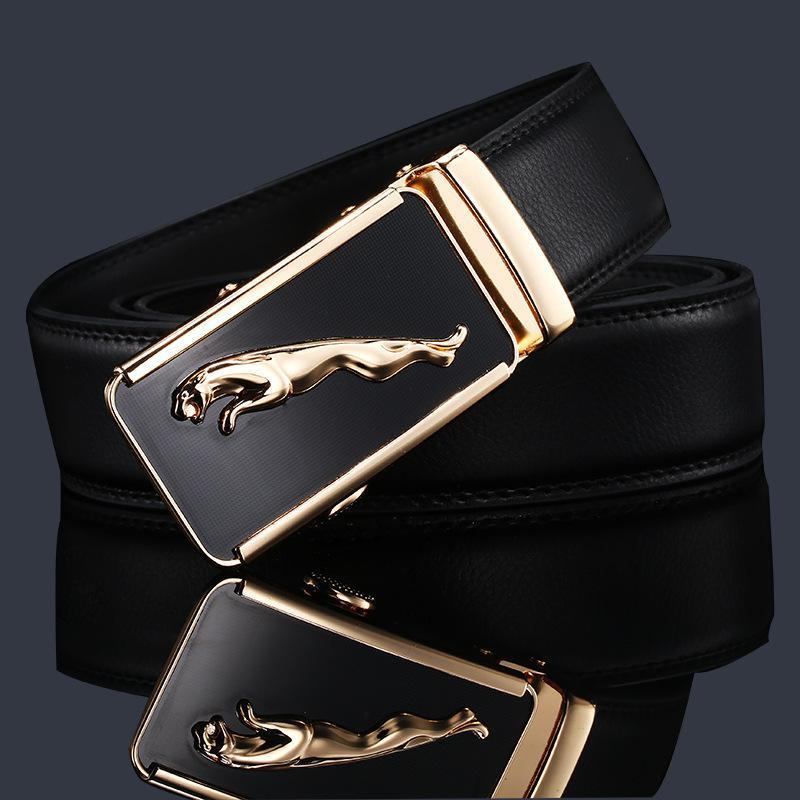Belt Men's high-end leather automatic buckle head cowhide belt Men's business men's belt Casual classic belt