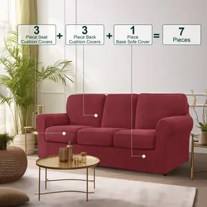SUBRTEX Home Stretch Sofa Slipcover Sets Couch Cover Sets Backrest Cushion Covers Furniture Protector Collection Set for Oversize Sofa Loveseat Chair Slip Covers seat cover sofa slipcover