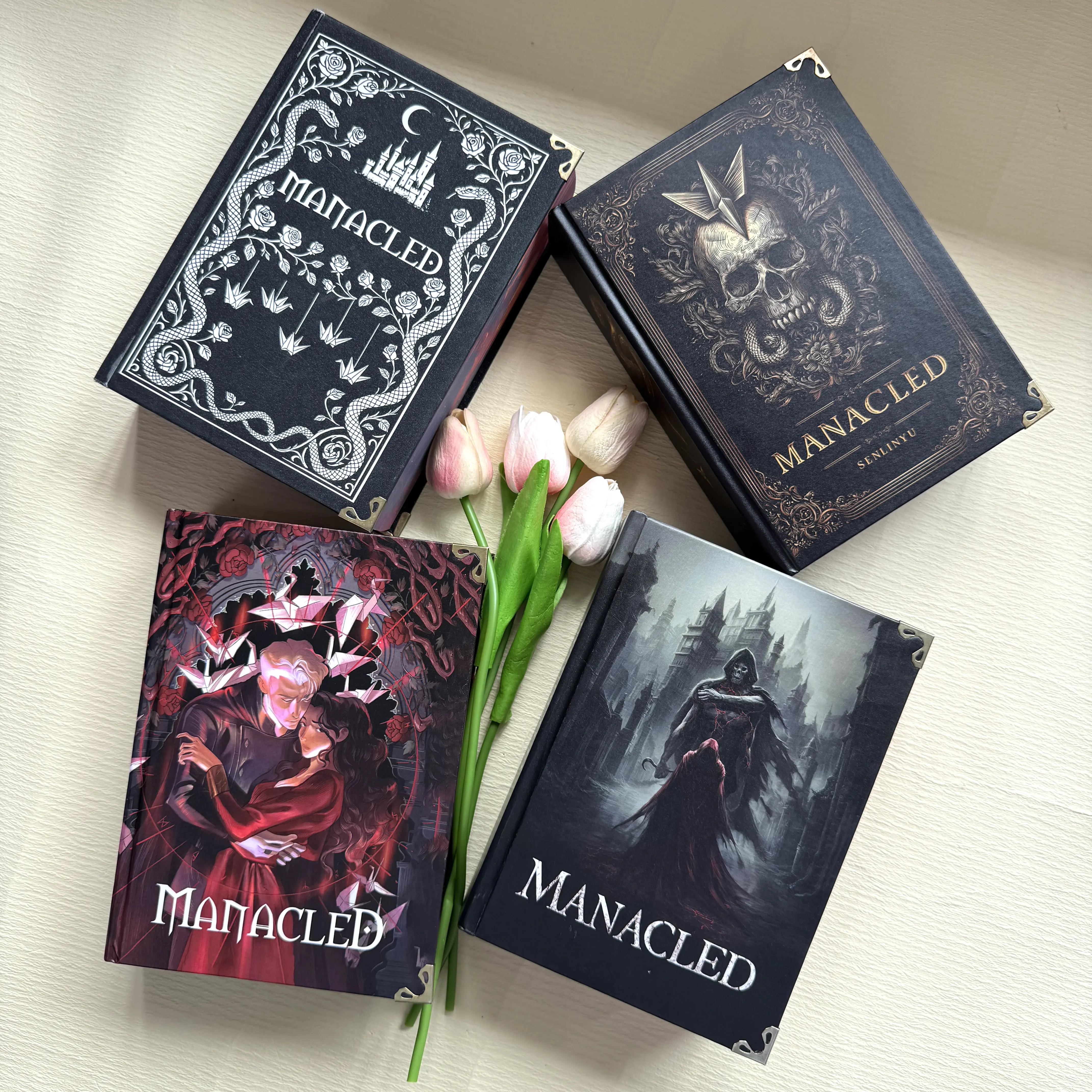 Manacled Custom Bound Hardcover Book Dramione Fanfiction Special Edition Handbound Dark Academia Romantasy Novel