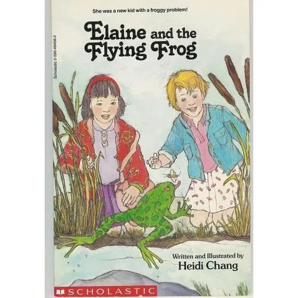 Used English Book - Elaine And The Flying Frog by Heidi Chang (Softcover, Scholastic, 64 Page) - Frogs and Friendship Theme
