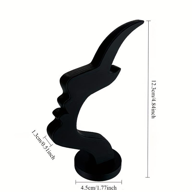 Modern Face Shaped Eyeglass Holder Stand Eyewear Display Rack Desktop Storage Organizer for Glasses Sunglasses 3D Printed Artistic Decor (black)