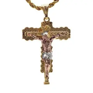 Crucifix with Rope Necklace (24K Gold Filled)