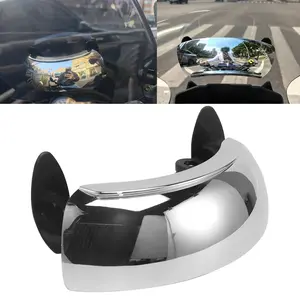Rearview Mirror for Motorcycles Featuring a 180° Wide-Angle Lens And a Complete Viewing System - Designed to Eliminate Blind Spots, with a Curved Shape And Adjustable Mounting Bracket, Suitable for Motorcycles, Atvs