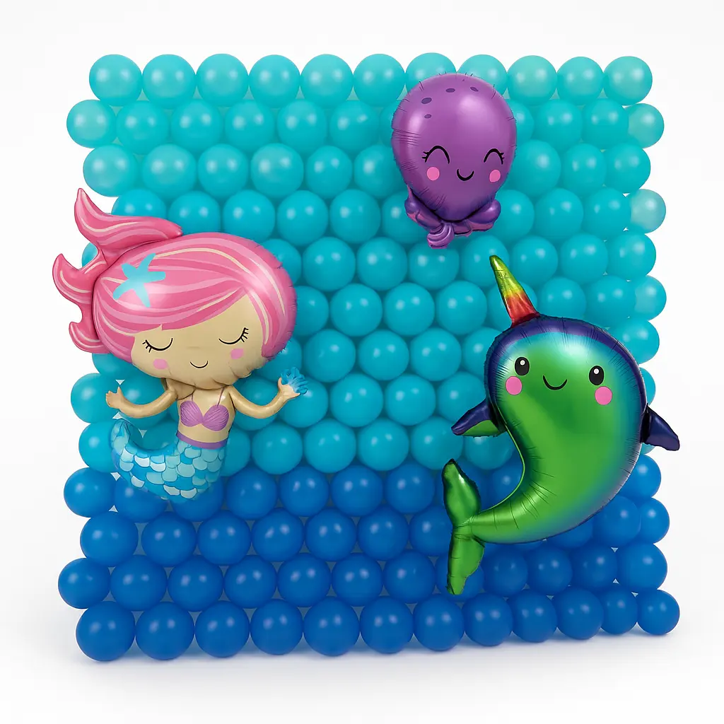 Magical Mermaid & Friends Balloon Backdrop Kit