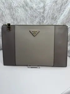 Pre-owned PRADA Saffiano Leather clutches & wristlets Saffiano Clutch Pouch