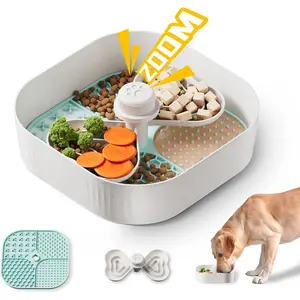 KILIN Slow Feeder Dog Bowls with Lick Mat, Plant-Based Slow Eating Dog Bowl for Dry, Wet, Raw Food, Interactive Food Puzzle for Small, Medium, Large Breed KILIN