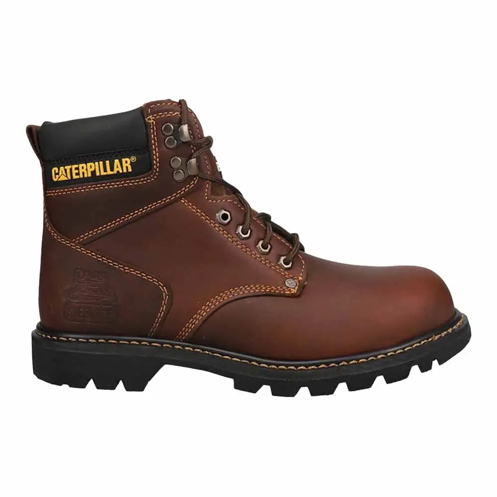 Cat Footwear Mens Second Shift 6 Inch Slip Resistant Steel Toe  Work/Duty - Brown