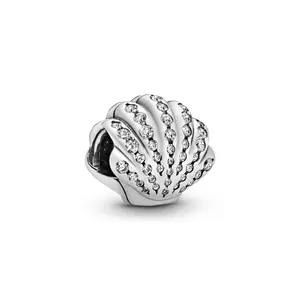 Pandora Charm Disney  Ariel's Shell With Clear Cubic Zirconia 791574CZ