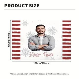 2D Flat, Custom Personalized Tapestry Customized Backdrops Photo with Names for Birthday, Father's Day, Mother's Day Gift and Bedroom Aesthetic 2D Flat Printing, 2D Flat