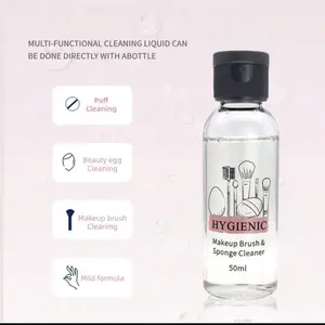 Hygienic Makeup Brush & Sponge Cleanser 50ml - Multi-Functional Cleaning Liquid for Makeup Brushes and Sponges