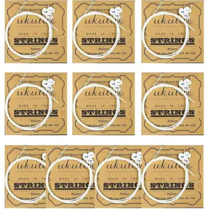10Pack Nylon Ukulele Strings Replacement Part Accessory for Soprano (21 Inch) Concert (23 Inch) Tenor (26 Inch) Ukulele .024-.028 Gauge