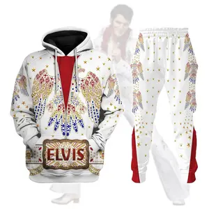 Elvis Aloha Costume from Hawaii New Hoodie Joggers Sets, Everyday Streetwear – Clean Fit Hoodie & Joggers