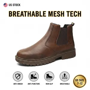 Unisex Safety Sneakers for Work, Splash Proof Waterproof Shoes, Puncture Proof, Breathable and Slip Resistant for Warehouse, Logistics and Delivery
