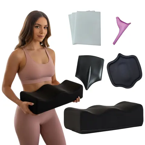 BBL Pillow Recovery Kit with Ab Board Lumbar Board 3-Pack Lipo Foam Female Urinal – Complete Post Surgery Essentials for Sitting Driving Comfort Cojín Almohada BBL Kit Recuperación Lipo Tummy Tuck