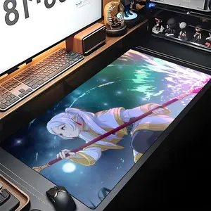 Anime Frieren Mouse Pad Gaming Locking Edge Big Computer Gamer Large Rubber Art Mousepad Laptop Desk Mat