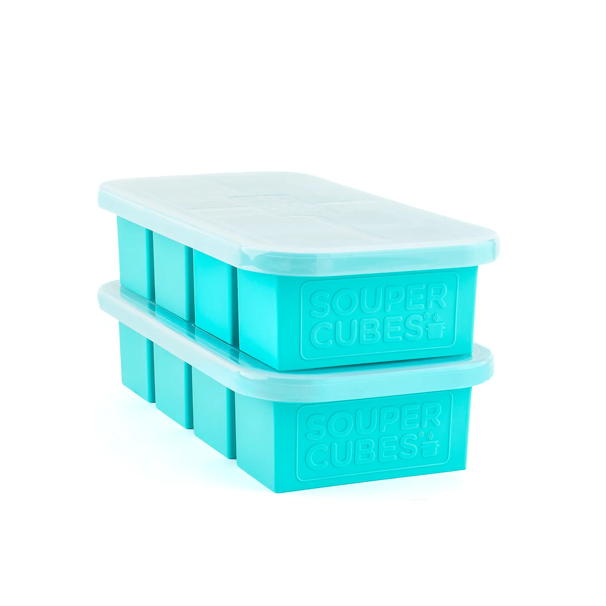 Souper Cubes 1 Cup Meal Prep Silicone Freezer Trays with Lids, 2-Pack | 100% Platinum-Cured Silicone Freezer Meal Containers, Oven and Microwave Safe, Perfect for Freezing Soup, Rice, Protein and More, Kitchen Must Have