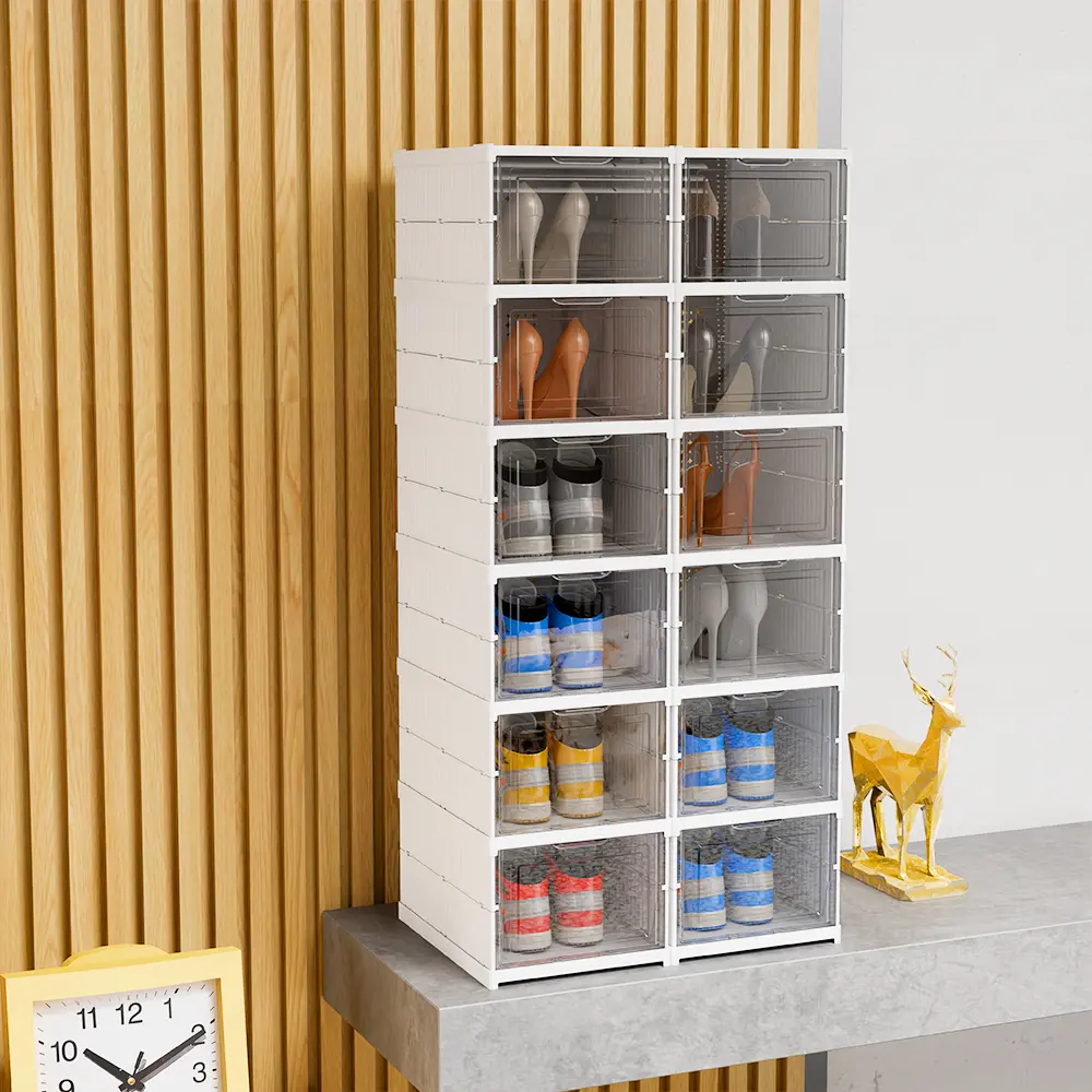 1Pcs Thin Rectangle Plastic Door-Mounted Rack Mount Shoe Rack - Transparent 3/6-Layer, Lightweight Home Organizer, Generous Storage, 25+kg Load Capacity Stability, Compact, Versatile, Easy Assembly for Entryway, Kid Room, Closet Storage, One-Piece, Univer