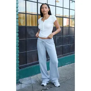 John Galt Women's Silver Hilary Yoga Baggy Sweatpants