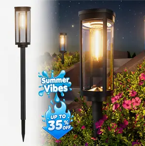 Summervibes Elegant Solar Pathway Lights Modern Luxury | Easy Installation, Auto On/Off & IP65 Waterproof | For Garden, Yard & Driveway, Outdoor Solar Lighting, Decorative & Rechargeable,easiestgardenmakeover