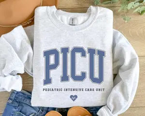 PICU Nurse Laboratory T-SHIRT / Sweatshirt , Pediatric Intensive Care Unit , Pediatric ICU Nurse , Picu Grad Gifts, PEDS Nursing Team, Clothes Sleeve
