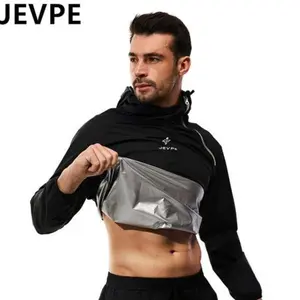 JEVPE Sauna Suit for Men Women Sweat Sauna Jacket Gym Workout Sweat Coat