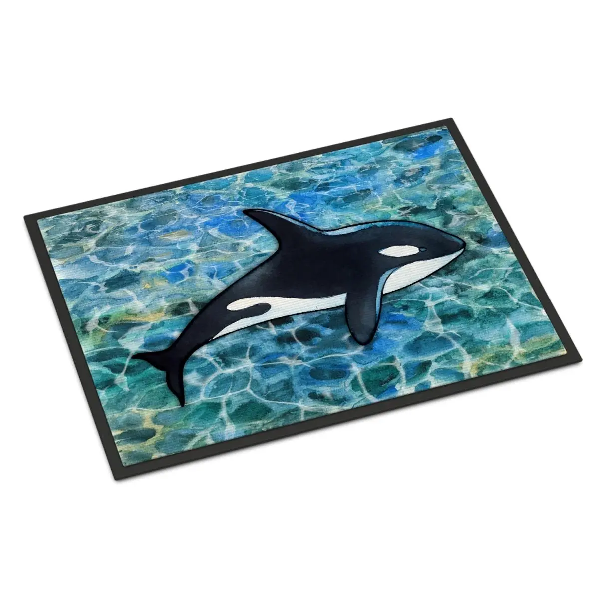 212 MAIN BB5348JMAT Non-Slip 24x36 in. Rubber Orca Print Machine Washable Area Bath Mat - Stain Resistant Rugs, Decorative Indoor/Outdoor Use, Rubber Backing