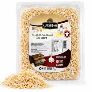 Carsibasi Dried & Chopped Kataifi Shredded Fillo Dough, Kurutulmus Kadayif Pastry Dough, Ingredient for The Viral Dubai Pistachio Chocolate Bar, Shredded Phyllo, Kunafa, Knafeh, Katifi, 8oz