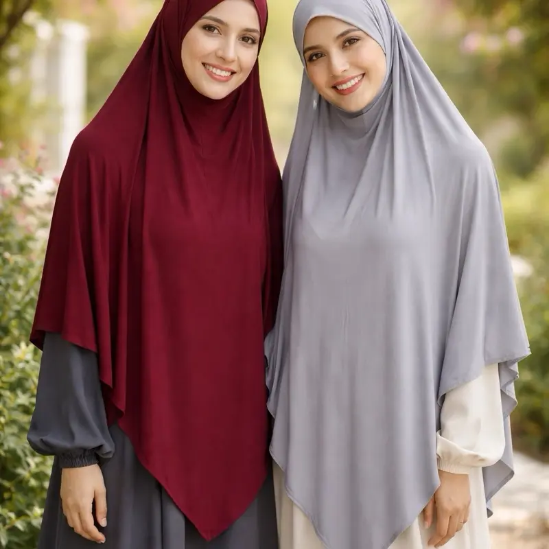 Cotton jersey diamond shape hijab khimar Cotton jersey diamond shape hijab khimar
