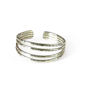 Four Strand Sterling Adj Toe Ring