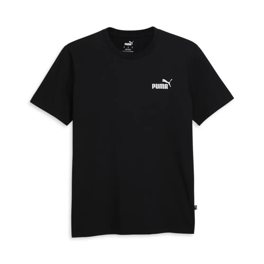 PUMA Mens Essentials No. 1 Logo Crew Neck Short Sleeve Casual Tops Casual - Black