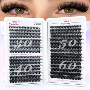 30D/40D/50D/60D tufted false eyelashes, Eyelash Extensions, soft, dense and ultra-light, D-curl, mixed length, suitable for DIY at home and various occasions