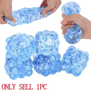 Squishy Snowflake ice cube three-dimensional maltose Fidgets Toys Super Soft Squeeze Toy Funny Anti-stress Sensory Toy Adults Fun Gifts