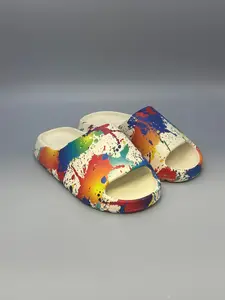 Unisex Graffiti Thick-Soled Slides: Soft EVA, Summer Outdoor Anti-Slip Slippers
