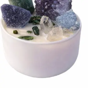 Crystal embellished massage oil candles