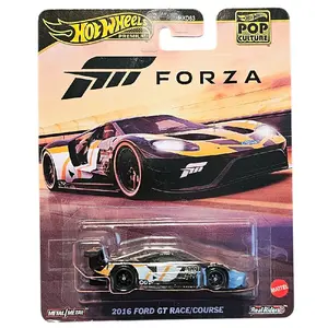Hot Wheels Premium Pop Culture 2016 Ford GT Race – Forza Series | 1:64 Die-Cast | Real Riders | HXD63