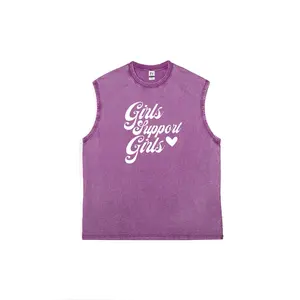 Empowerment Tee Girls Support Girls vintage washed pure cotton vest
