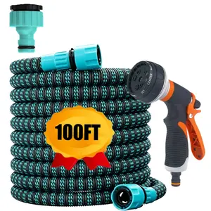 Multifunctional Telescopic Car Wash Set, Multifunctional Sprayer - With Nozzle - Metal Connector and Rubber Hose - Suitable for Gardening, Car Washing, Pet Bathing, Lawn Watering, House Glass Cleaning - American Standard Thread, Retractable Garden Hose