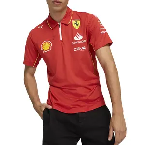PUMA Mens Scuderia Ferrari Team Pro Short Sleeve Shirt Casual Casual - Red
