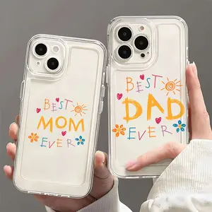 Gift Mom and Dad Couple Pattern Phone Case for iPhone 16/15/14/13/12/11/Plus/Pro/Pro Max series