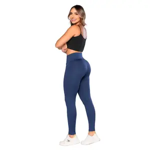 Legging SMI0079 Blue Con faja interna, efecto lifting y acabado Ultrainvisible