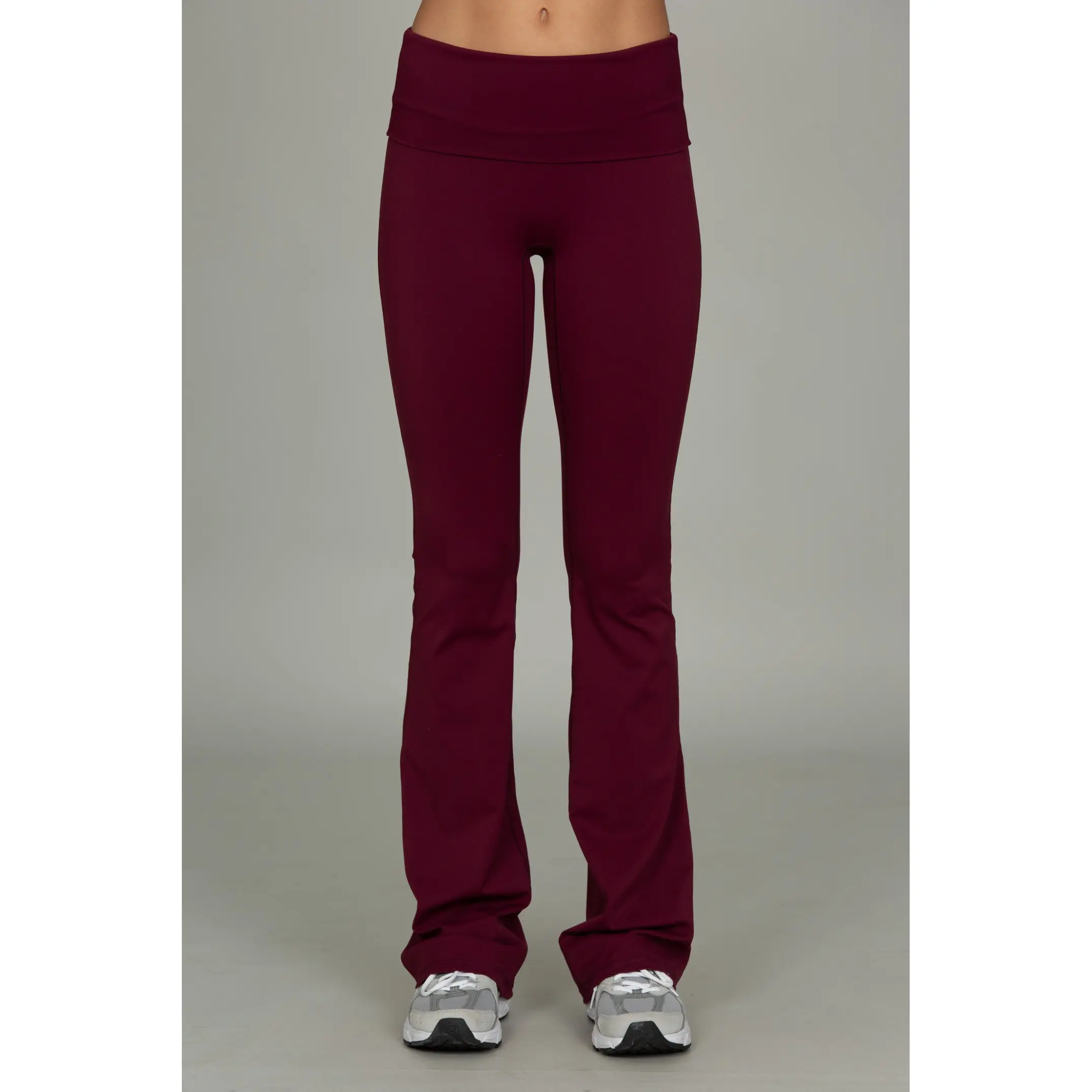 Merlot Essential Foldover Flare Pant